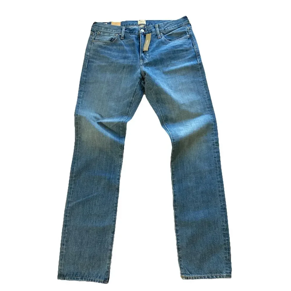 J. Crew 484 jean Mens Sz 34x34 Set Of 2 New Blue‎ 100% Cotton Lot $256 Valve